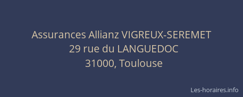 Assurances Allianz VIGREUX-SEREMET