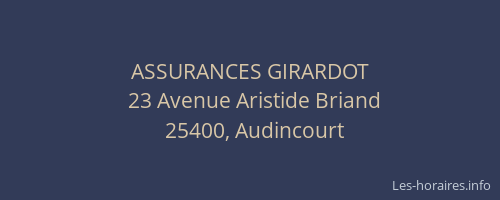 ASSURANCES GIRARDOT
