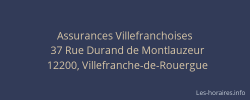 Assurances Villefranchoises