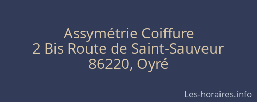 Assymétrie Coiffure