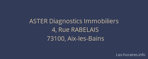 ASTER Diagnostics Immobiliers