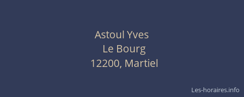 Astoul Yves