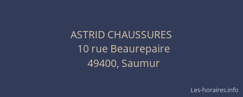 ASTRID CHAUSSURES