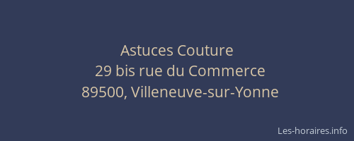 Astuces Couture