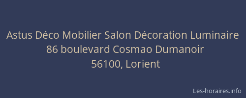 Astus Déco Mobilier Salon Décoration Luminaire