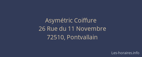 Asymétric Coiffure