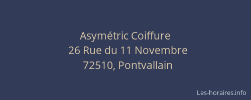 Asym&eacute;tric Coiffure