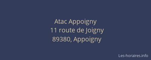 Atac Appoigny