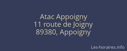 Atac Appoigny