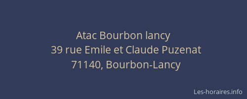 Atac Bourbon lancy