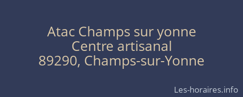 Atac Champs sur yonne