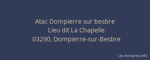 Atac Dompierre sur besbre