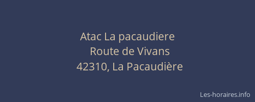 Atac La pacaudiere
