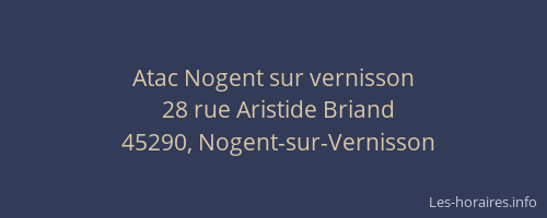 Atac Nogent sur vernisson