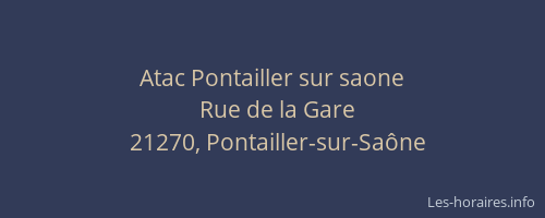 Atac Pontailler sur saone