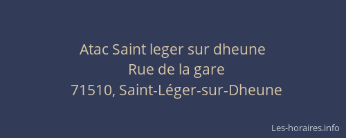 Atac Saint leger sur dheune