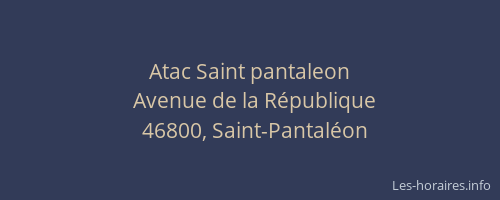 Atac Saint pantaleon