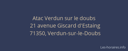 Atac Verdun sur le doubs