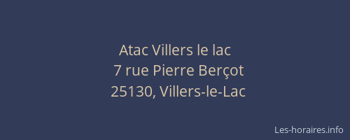 Atac Villers le lac