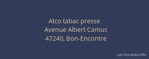 Atco tabac presse