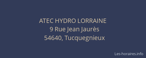 ATEC HYDRO LORRAINE