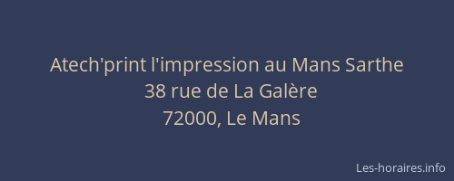 Atech'print l'impression au Mans Sarthe