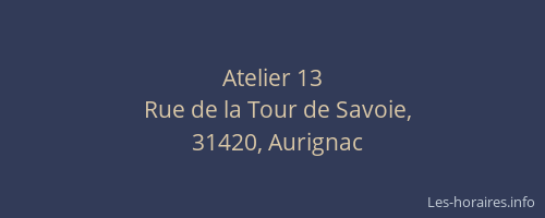 Atelier 13