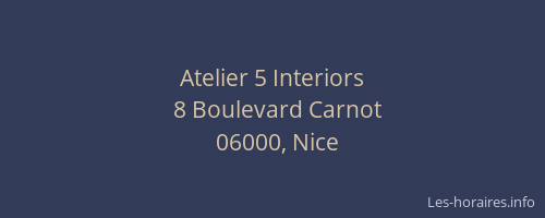 Atelier 5 Interiors