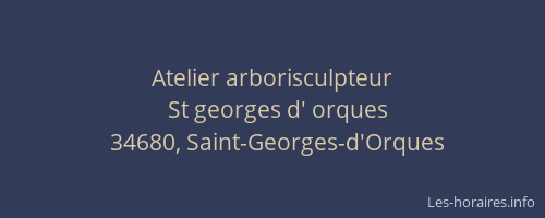 Atelier arborisculpteur