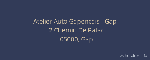 Atelier Auto Gapencais - Gap