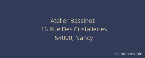 Atelier Bassinot