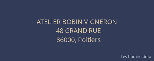 ATELIER BOBIN VIGNERON