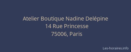 Atelier Boutique Nadine Delépine