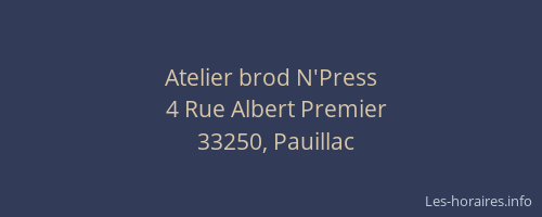 Atelier brod N'Press