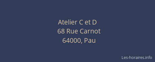 Atelier C et D