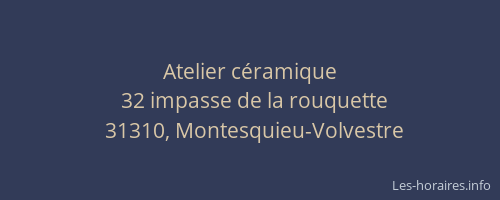 Atelier céramique