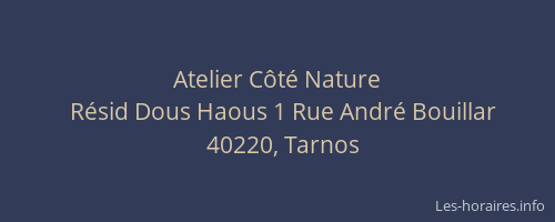 Atelier Côté Nature