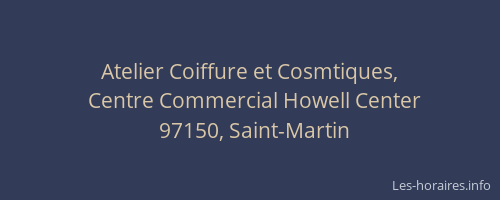 Atelier Coiffure et Cosmtiques,