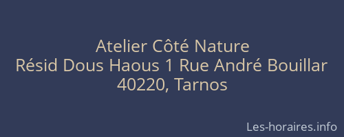 Atelier Côté Nature