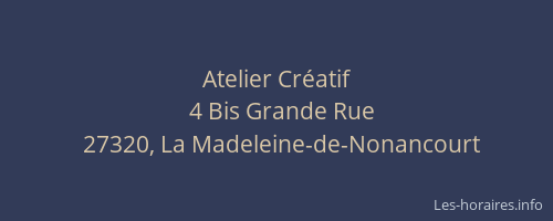 Atelier Cr&eacute;atif