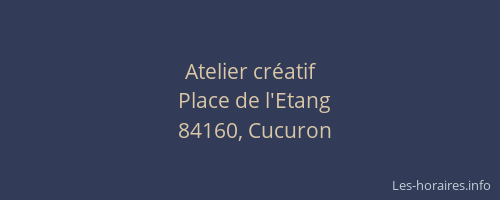 Atelier cr&eacute;atif