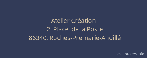 Atelier Cr&eacute;ation
