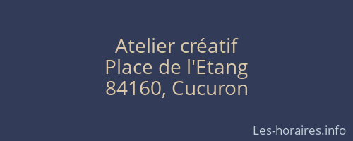 Atelier créatif