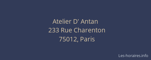 Atelier D' Antan
