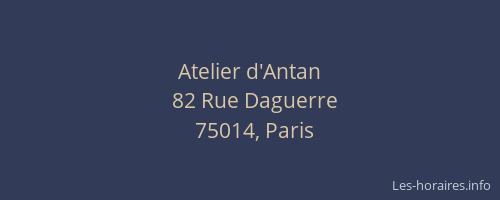 Atelier d'Antan