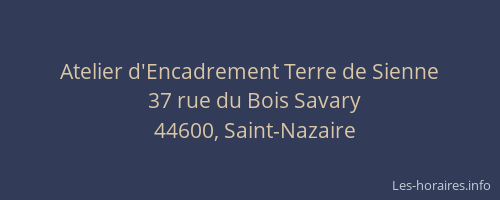 Atelier d'Encadrement Terre de Sienne