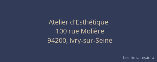 Atelier d'Esthétique