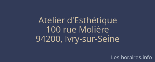 Atelier d'Esthétique