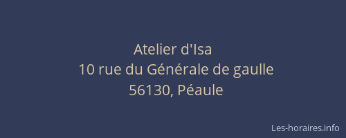 Atelier d'Isa