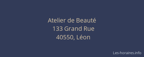Atelier de Beaut&eacute;